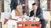  ?? REUTERS ?? Prime Minister Narendra Modi with Chinese President Xi Jinping during a twoday informal meet between the leaders in Wuhan province of China or Saturday.