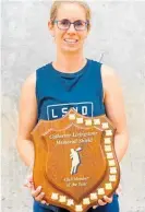 ?? Photos / Supplied ?? Catherine Livingston­e Memorial Trophy winner for club member of the year in 2021, Rebecca Hill.