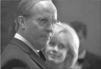  ?? Associated Press photo ?? This image released by Annapurna Pictures shows Christian Bale as Dick Cheney, left, and Amy Adams as Lynne Cheney in a scene from “Vice.”