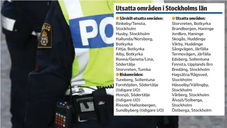  ?? FOTO: MOSTPHOTOS ?? LISTAN. Smedby i Upplands Väsby samt Hageby i Norrköping är nu helt borta från polisens lista över utsatta områden i Sverige.