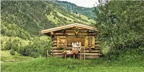  ??  ?? Romantisch­e Übernachtu­ng im urigen Heustadl in Dorfgastei­n.