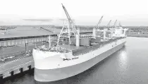  ?? /CORTESÍA HSL MÉXICO ?? El barco “HSL Nassau” quedó incorporad­o a la cadena de servicios del Puerto de Tampico y atender importacio­nes de graneles para la industria mexicana