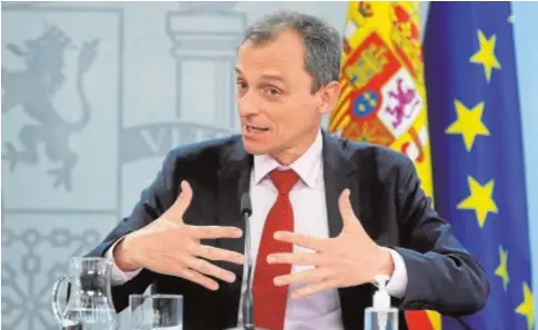  ?? EFE ?? El ministro de Ciencia e Innovación, Pedro Duque, en el Consejo de Ministros de esta semana