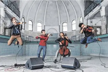  ?? FOTO: TIM KLOECKER ?? Das Quartett gehört zu den Stipendiat­en der Stiftung Villa Musica Rheinland-Pfalz.