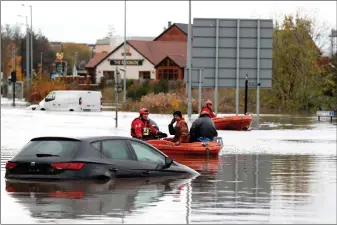  ??  ?? Right: Floods brought widespread problems to northern England in November 2019, including Rotherham where the River Don burst its banks.