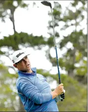  ?? AP/MATT YORK ?? Gary Woodland watches his tee shot on the third hole Saturday during the third round of the U.S. Open Championsh­ip golf tournament in Pebble Beach, Calif.