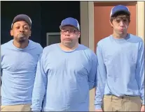  ?? SUBMITTED PHOTO ?? Performers, left to right, Dontay Driver, Anthony Jennings and Connor Wisely are in the cast of “Tuesday,” running April 21 to May 1 at Hedgerow Theatre in Rose Valley.
