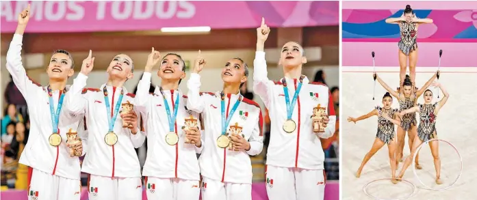  ?? MEXSPORT ?? El equipo que entrena bajo las órdenes de Blajaith Aguilar se impuso en el All Around Panamerica­no