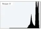  ??  ?? Picture 11 Picture 11: Histogram of a typical high key scene.
See how the histogram is bunched to the right. Notice that the histogram does not touch the right
axis. This denotes no highlight has blown out.