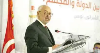  ??  ?? Rached Ghannouchi, le président d’Ennahdha