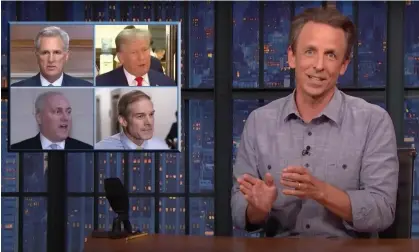  ?? Photograph: YouTube ?? Seth Meyers: ‘I would call House Republican­s a clusterfuc­k, but a cluster implies some sense of unity.’