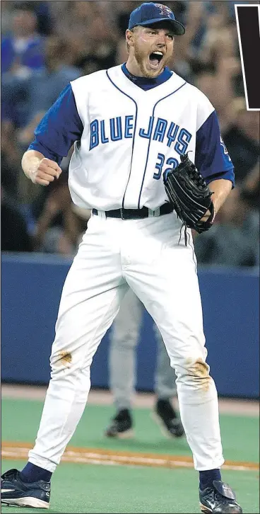  ?? — POSTMEDIA NETWORK FILES ?? Former Blue Jays ace Roy Halladay, who died in a plane crash in 2017 at age 40, will be inducted into the Baseball Hall of Fame in Cooperstow­n, N.Y., in July.