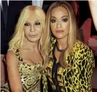  ??  ?? Grande dame Donatella at the British Fashion Council’s 2017 Fashion Awards, where she received the Fashion Icon award, with Rita Ora