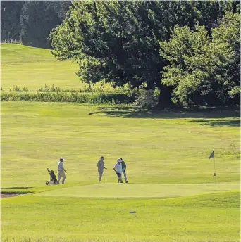  ?? ARCHIVO-LA NUEVA. ?? Campo abierto, reluciente, para el circuito interno del Club de Golf Palihue.