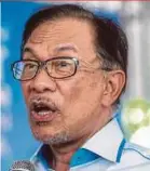  ??  ?? Datuk Seri Anwar Ibrahim