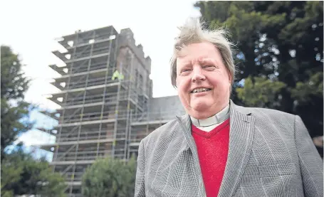  ?? Picture: Kris Miller. ?? The Rev Canon Dr Harley outside St Mary’s Scottish Episcopal Church which was targeted.