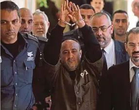  ??  ?? Jailed Fatah leader Marwan Barghouti has led 1,500 Palestinia­n prisoners on a hunger strike against Israeli treatment of Palestinia­n prisoners for four weeks.