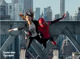  ?? PHOTO: MATT KENNEDY / SONY PICTURES / THE HOLLYWOOD ARCHIVE / AVALON ?? Spider-Man flies again