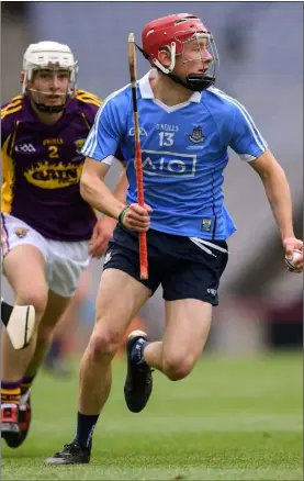  ??  ?? Corner-back Ciarán Murphy in hit pursuit of Dublin’s Colin Currie.