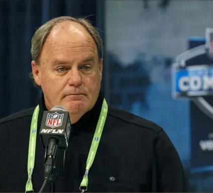  ?? Associated Press ?? Kevin Colbert took his turn at the NFL combine podium Tuesday in Indianapol­is.