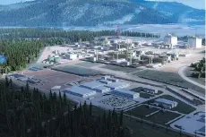  ?? LNG CANADA ?? A rendering depicts the proposed LNG Canada project.