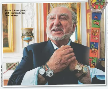 ?? ?? Nicolas G. Hayek (19282010) war Gründer der Swatch-Group.