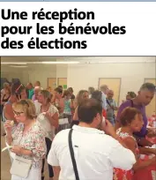  ??  ?? La municipali­té a organisé une réception conviviale afin de remercier toutes les personnes qui ont participé à la tenue des bureaux de vote lors des dernières élections. (Photo DR)