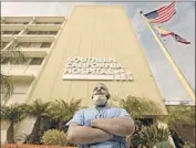  ?? Genaro Molina Los Angeles Times ?? ANDRE ROSS’ job includes disinfecti­ng patients’ rooms at Southern California Hospital at Hollywood.