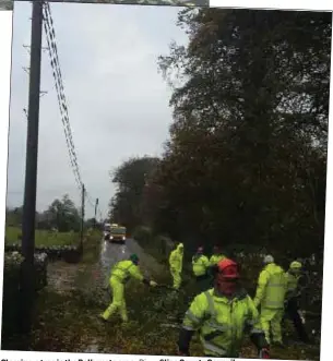  ?? Pics: ?? Clearing a tree in the Ballymote area. Sligo County Council.