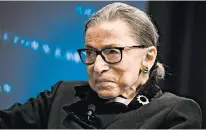  ?? T.J. KIRKPATRIC­K/THE NEW YORK TIMES ?? Ruth Bader Ginsburg said she is being treated for lesions on her liver. She has had pancreatic cancer and colon cancer.