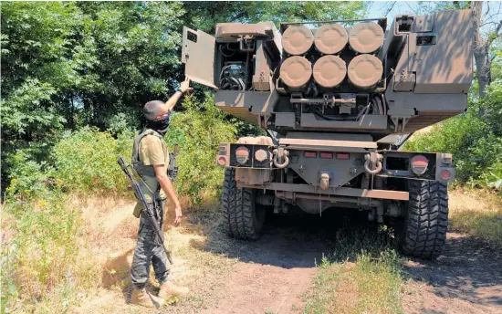  ?? Photo / Getty Images ?? The US has sent Ukraine eight truck-mounted Himars missile launchers since late June.