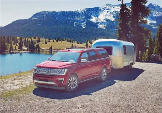  ??  ?? The all-new Ford Expedition features class-exclusive ProTrailer BackupAssi­st that makes it easier for drivers of all skill levels to back up a trailer like a pro.