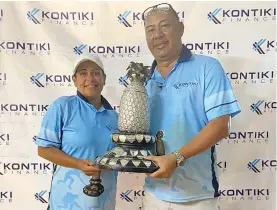  ?? Suva Bowling Club ?? Lorretts Kotoisuva (left) and Curtis Mar were crowned the 2020 Kontiki Finance Pineapple Cup champs September 27,2020. Photo: