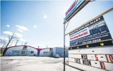  ??  ?? The Slatington Bowling Center, on Route 873 in Washington Township, Lehigh County, closed March 31. The 60-year-old bowling alley will be demolished, and the new owner of the property plans to put commercial buildings on the site.