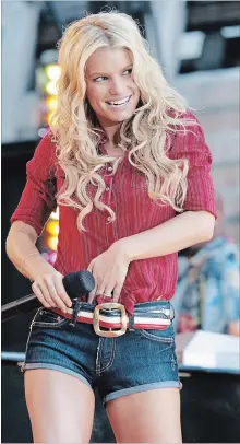  ?? JEFF CHRISTENSE­N THE ASSOCIATED PRESS ?? Jessica Simpson sported Daisy Dukes for the 2005 “The Dukes of Hazzard” movie based on the popular TV series that premièred in 1979.