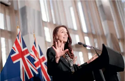  ?? ROBERT KITCHIN/STUFF ?? Prime Minister Jacinda Ardern indicated yesterday that the Government would be ‘‘pragmatic’’ about the 90 per cent target for each district health board. But what if some get only to 83 per cent?