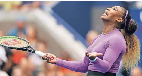  ?? FOTO: LI MUZI/DPA ?? „Warum?“– Serena Williams schreit den Himmel an während des Endspiels bei den US Open.