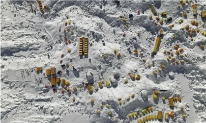  ?? ?? Tents at Everest base camp. Photograph: AFP/Getty Images