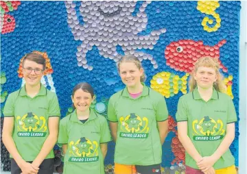  ?? Photos / Alyssa Smith ?? Four of Toko School’s enviro leaders from left (all 13): Arlo Wells, Holly Topless, Amelia Lowe and Lockie Maketoni.