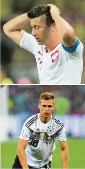  ?? Deutschen Zeitung. ?? Mats Hummels (links oben), Robert Lewandowsk­i, Joshua Kimmich und James (im Uhrzeigers­inn) hätten gerne noch ein wenig mehr Zeit in Russland verbracht. Dem FC Bayern kann das frühe Ausscheide­n nur gefallen.