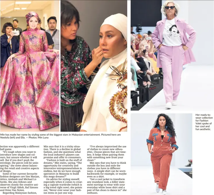  ??  ?? Min has made her name by styling some of the biggest stars in Malaysian entertainm­ent. Pictured here are neelofa (left) and ella. — Photos: Min Luna