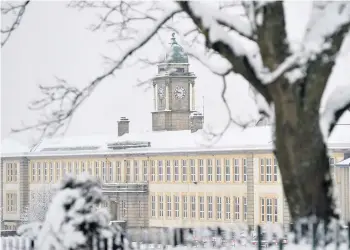  ??  ?? School days Perth Academy in the snow