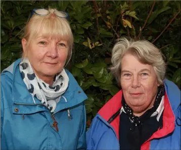  ??  ?? Mary Rynhart and Margaret Donovan at the fundraisin­g fun run and walk in aid of Ballymore Church.