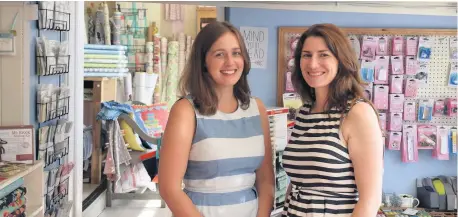  ??  ?? Sewing Cafe co-owners Becky Owens and Faye Hooper pictured a couple of years ago