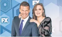  ?? AP PHOTO ?? In this 2016 file photo, David Boreanaz and Emily Deschanel attend the FOX Networks 2016 Upfront Presentati­on Party in New York.