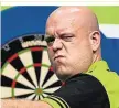  ?? ?? Wieder da – und kurz weg: Darts-Ass Michael van Gerwen