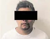  ?? / CORTESÍA FGE ?? José Cristian fue detenido en 2019 en la Ciudad de México