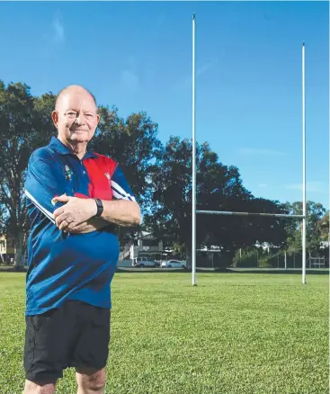  ??  ?? STALWART: Warren Pitt has been a pioneer for rugby league in Gordonvale, from his early days as a player to coach, referee and administra­tor. Picture: BRENDAN RADKE