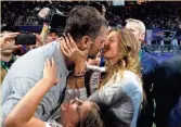  ?? GETTY IMAGES ?? Tom Brady celebrates with his wife Gisele Bündchen after Super Bowl LIII on Feb. 3, 2019.