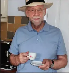  ??  ?? Good value: Ronald Havenhand makes himself a coffee